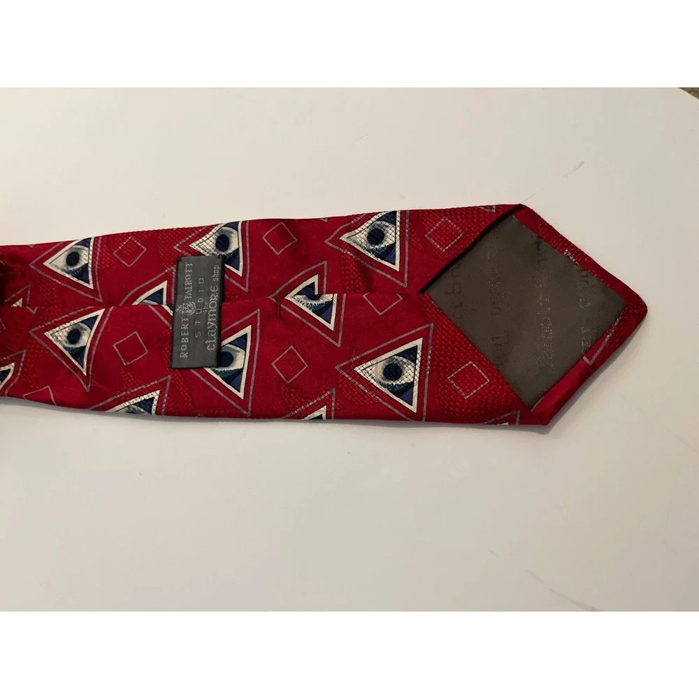 Robert Talbott Neck‎ Tie Best of Class Geometric Triangle Mens Silk Claymore